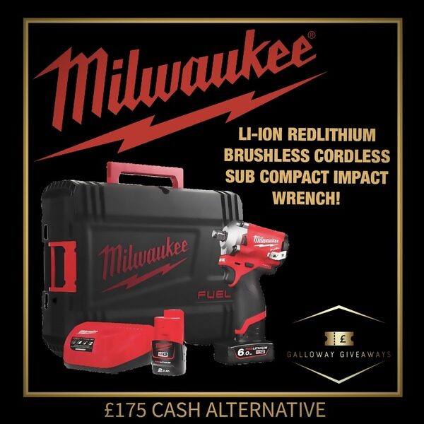 Milwaukee M12 1/2 Impact Wrench – Galloway Giveaways