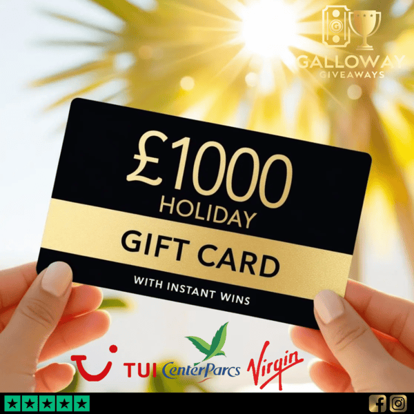 £1000 Holiday Voucher with Instant Wins